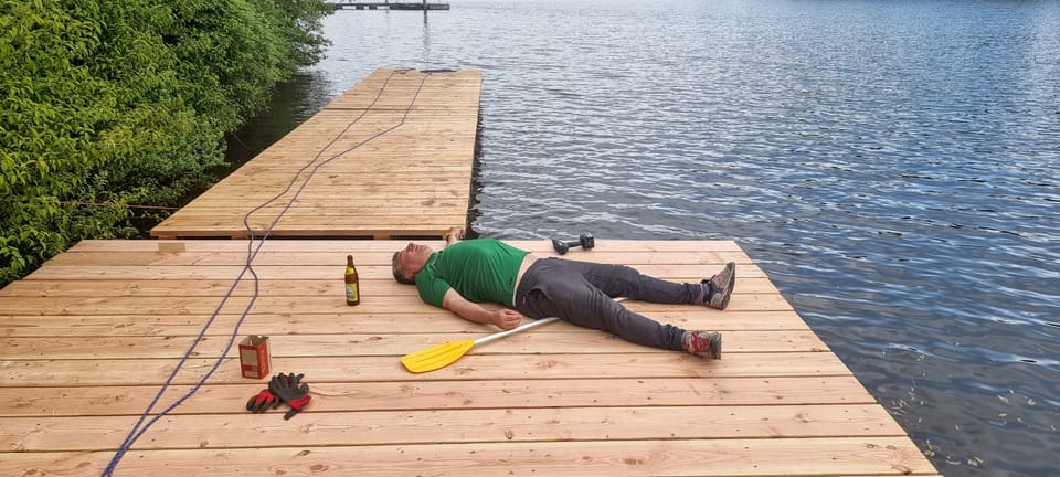 Neuer Steg am Haselsbachsee